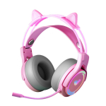 Aula S506 Cat Ears RGB Wired gaming On-Ear headset USB2.0 + Microphone Pink