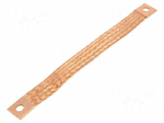 Braids | earthing tape | 25mm2 | &Oslash;1: 9mm | &Oslash;2: 9mm | 150A | L: 0.23m