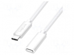 Cable | High Speed,USB 2.0 | USB C socket,USB C plug | 2m | white