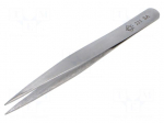 Tweezers | 120mm | universal | Blade tip shape: sharp,serrated