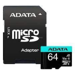 Other Computer Accessory ADATA  MEMORY MICRO SDXC 64GB W/ADAP./AUSDX64GUI3V30SA2-RA1