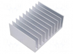 Heatsink: extruded | grilled | aluminium | L: 75mm | W: 98mm | H: 40mm