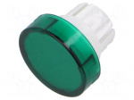 Actuator lens | 16mm | 51 | green | plastic | Face dim: &Oslash;15.8mm