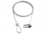 Security wire | silver | Features: cipher security | 1.8m