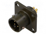 Connector: circular | socket | male | PT/451 | 7.5A | 600V | PIN: 4 | olive
