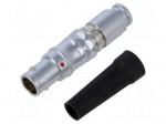Connector: circular | plug | 1B | male | PIN: 6 | for strain relief | 9A