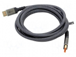Cable | DisplayPort plug,both sides | textile | DisplayPort 2.1