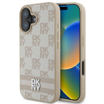 Other Phone Accessory DKNY  DKNY Checkered Pattern & Printed Stripes iPhone 16 Case - Pink