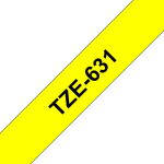 Printer accessories Brother  TZe-631 Laminated Tape Black on Yellow, TZe, 8 m, 1.2 cm