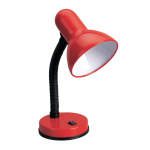 Galda lampa 220V E27 , (8)  dzelzs kupols, pamatne, 140*300mm, 1.2m 0.5mm&sup2; kabelis, sarkana