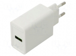 Power supply: switching | mains,plug-in | 5&divide;12VDC | 18W | Out: USB A