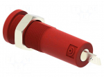 Laboratory connector: 4mm banana | socket | 10A | red | insulated