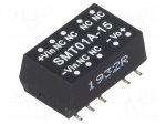Converter: DC/DC | 1W | Uin: 9&divide;18V | 15VDC | Iout: 6.7&divide;67mA | SMD | 1.4g