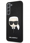 Back panel cover Karl Lagerfeld Samsung Galaxy S22+ PU Saffiano Karl Head Case Black