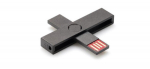ID kar&scaron;u lasītājs +ID eID / Smart Card Black USB