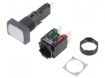 Switch: push-button | Stabl.pos: 2 | NC + NO | 16mm | white | LED | Pos: 2