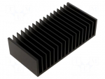 Heatsink: extruded | grilled | black | L: 75mm | W: 150mm | H: 40mm