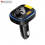 FM transmitter yesido  Bluetooth to FM Convert 43W fast car charger Y45 Black