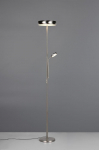 Trio Palermo LED stāvlampa brushed steel with reading light R45741107 4017807641370