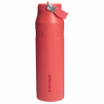 Stanley The IceFlow Thermos bottle with straw Flip Straw 2.0 1.06L Coral red-orange
