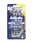 Gillette Blue3 Sensitive Comfort Disposable Razors 6pcs