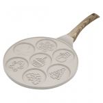 Kokkamis- ja lauan&otilde;ud | K&ouml;&ouml;gitarbed // Pannid // Patelnia do plack&oacute;w, bożonarodzeniowe wzory, aluminiowa, powłoka nieprzywierająca, beżowa, śr.26,5 cm, klausberg, kb-7970