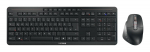 CHERRY Stream desktop ultimate keyboard Mouse included Home/Office USB + RF Wireless + Bluetooth QWERTZ German Black