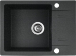PYRAMIS LEFKADA sink (59x44) 1B 1D black + Lungo volcano Black Edition tap - 070261111LBE