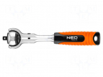 Wrench: rattle | 1/4" | pivoting | 360mm | Teeth: 72