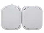Connector: AC supply | socket | 2P+PE | 250VAC | 16A | white | wall mount
