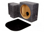 Car loudspeaker enclosure | MDF | gray melange | textil | 14l | 250mm