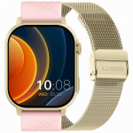 Smartwatch Gravity GT15-7 Silicone Strap + Gold Bracelet / pink