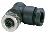Connector: M12 | plug | PIN: 4 | 250V | angled | IP67 | screw terminal
