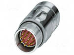 Connector: M23 | plug | PIN: 12 | crimped | straight | IP67 | 8A | 48V