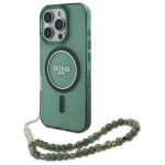 Guess GUHMP16XHGCRELSA Hardcase IML Glitter With Pearl for iPhone 16 Pro Max 6.9" / green
