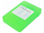 Hard discs housing: 3,5" | Enclos.mat: plastic | green