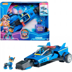 Spin Master Paw Patrol: The Mighty Movie, Chase's Deluxe Superhero Rocket Vehicle, Toy Vehicle (Blue/Black, Includes Chase Figure)