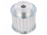 Belt pulley | AT10 | W: 50mm | whell width: 66mm | &Oslash;: 61.8mm | aluminium