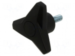 Knob | &Oslash;: 80mm | Ext.thread: M10 | 30mm | H: 30mm | technopolymer PA