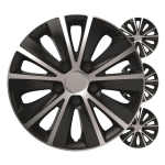 Auto- ja mootorrattatooted, elektroonika, navigatsioon, CB raadio // Kaubad autodele, mootorratastele, motorolleritele // Kołpaki samochodowe 4szt. komplet rapide czarno srebrne 15" cali color box
