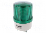 Signaller: lighting | continuous light,blinking light | green