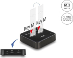 Delock SSD-dokkjaamad 2 pesaga - M.2 - M.2 kaart - USB-C 3.2 (Gen 2) - Black