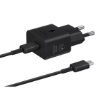 Samsung reisilaadija 25W EP-T2510X PD 3.0 koos Type-C kuni Type-C kaabliga (1m) Black EU (EP-T2510XBEGEU)