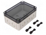 Enclosure: multipurpose | X: 94mm | Y: 130mm | Z: 57mm | TK PS | grey | IP66