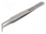 Tweezers | 115mm | Blades: curved | SMD