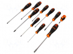 Kit: screwdrivers | Pcs: 10 | Phillips,Pozidriv&reg;,square,slot