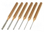 Kit: punches | Pcs: 6 | Features: hardened and heat treated