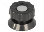 Knob | with pointer | bakelite | &Oslash;shaft: 6mm | &Oslash;38x28mm | black