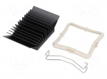 Heatsink: extruded | grilled | BGA | black | L: 35mm | W: 35mm | H: 14.5mm