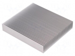 Heatsink: extruded | grilled | natural | L: 100mm | W: 90mm | H: 17mm